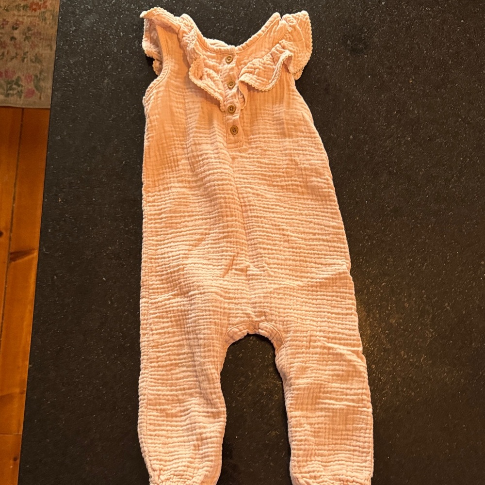 Pink Ruffled Kids One Piece